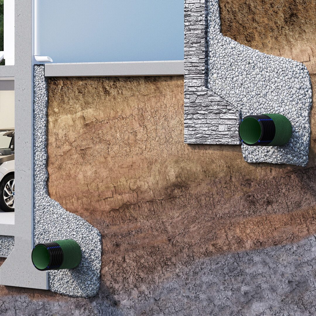 GEODRAIN PLUS conducte pliabile perforate cu perete dublu structurat