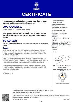 ISO 9001 Certificat